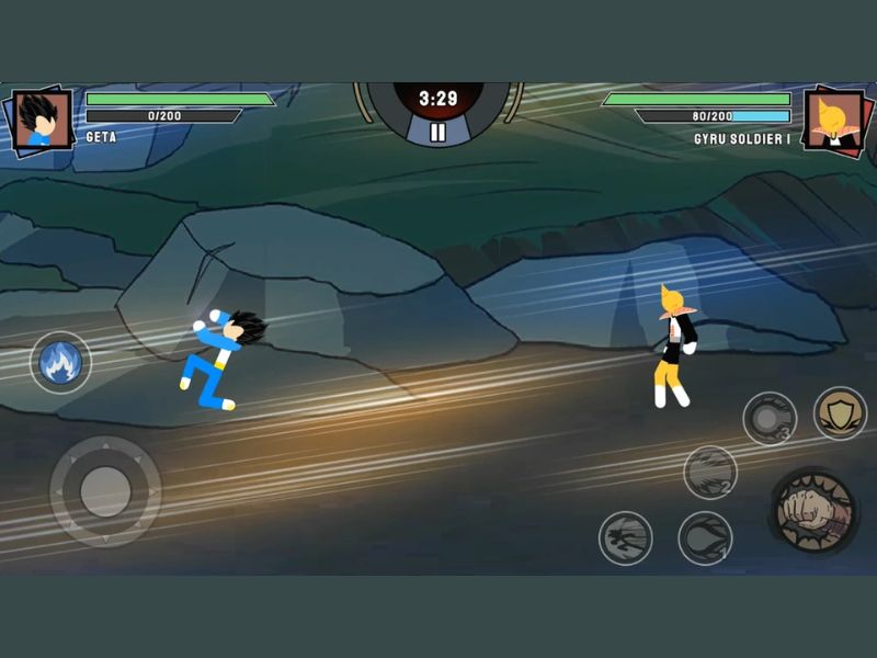 Bối cảnh và cốt truyện đơn giản trong Hack Stickman Warriors