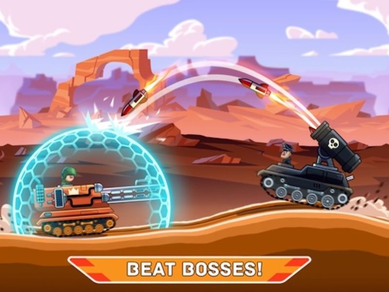 Lối chơi chiến đấu Trong Hack Hills Of Steel 