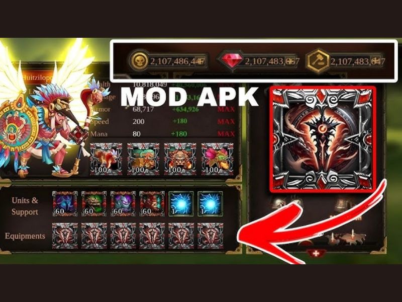 Một Số Tính Năng Nâng Cấp Có Trong Hack Epic Heroes War