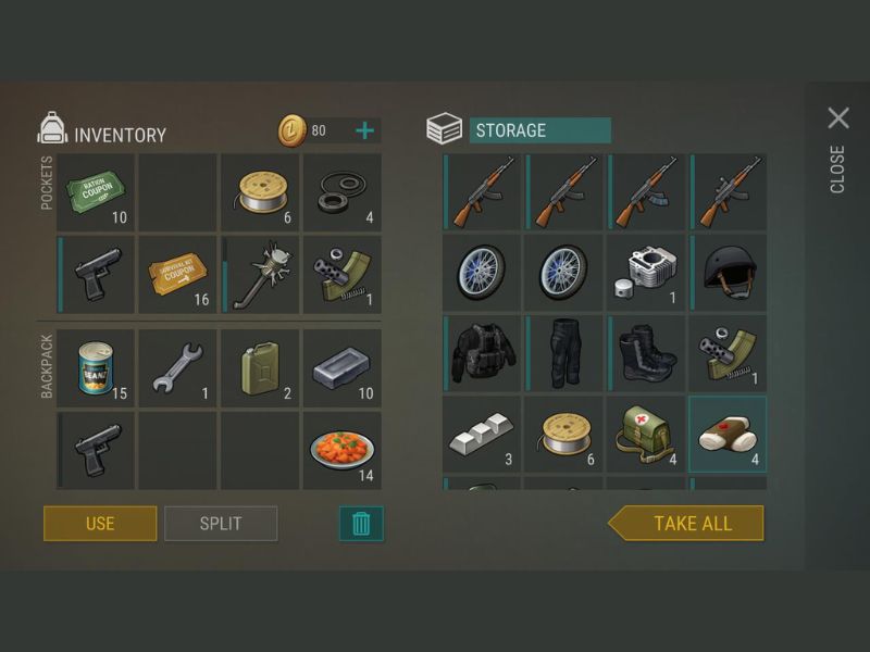 Nhiều dụng cụ sinh tồn trong Last Day On Earth Mod APK