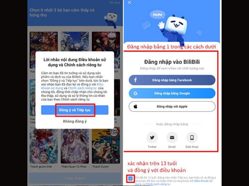 Hướng Dẫn Cài Đặt Và Đăng Kí Tài Khoản Bilibili Trung Quốc APK